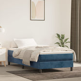 Matelas à ressorts ensachés mi-ferme 20 cm, housse bleu foncé, photo produit #Couleur_Bleu foncé