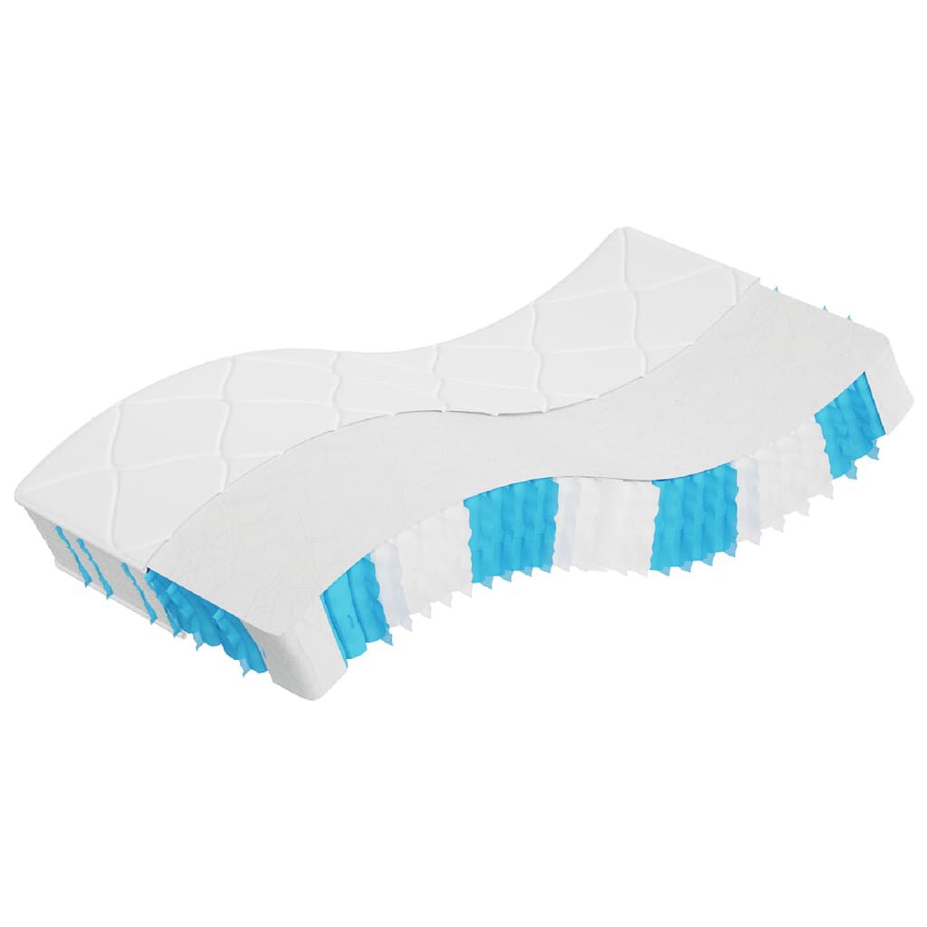 Matelas à ressorts ensachés 25 cm moyennement ferme, coloris blanc et noir, photo produit #Couleur_Blanc et noir
