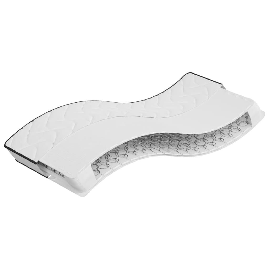 Matelas à ressorts Bonnell fermeté moyenne, coloris blanc et noir, épaisseur 18 cm, photo produit