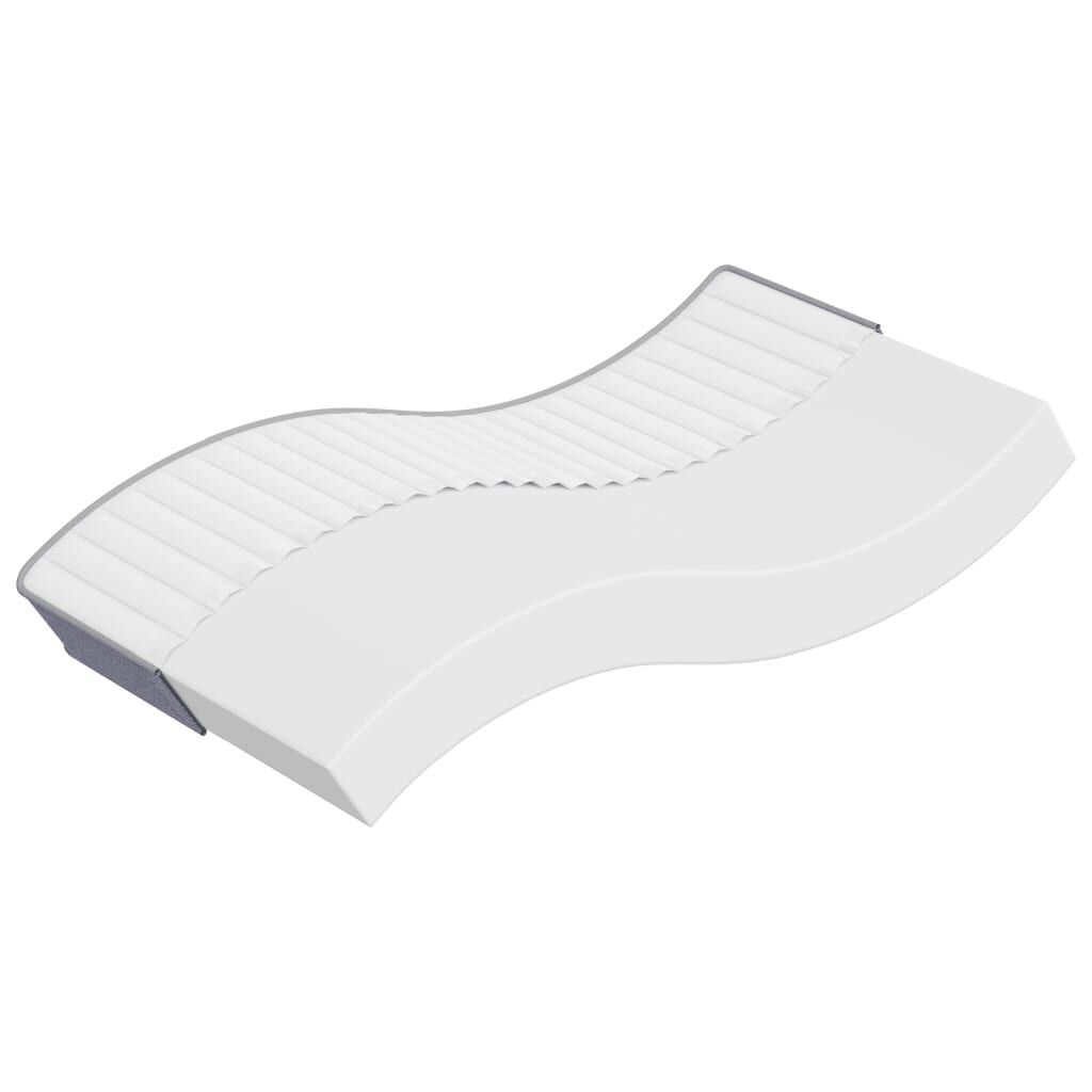 Matelas en mousse confort moyennement doux, coloris blanc et gris foncé, épaisseur 24 cm, photo produit