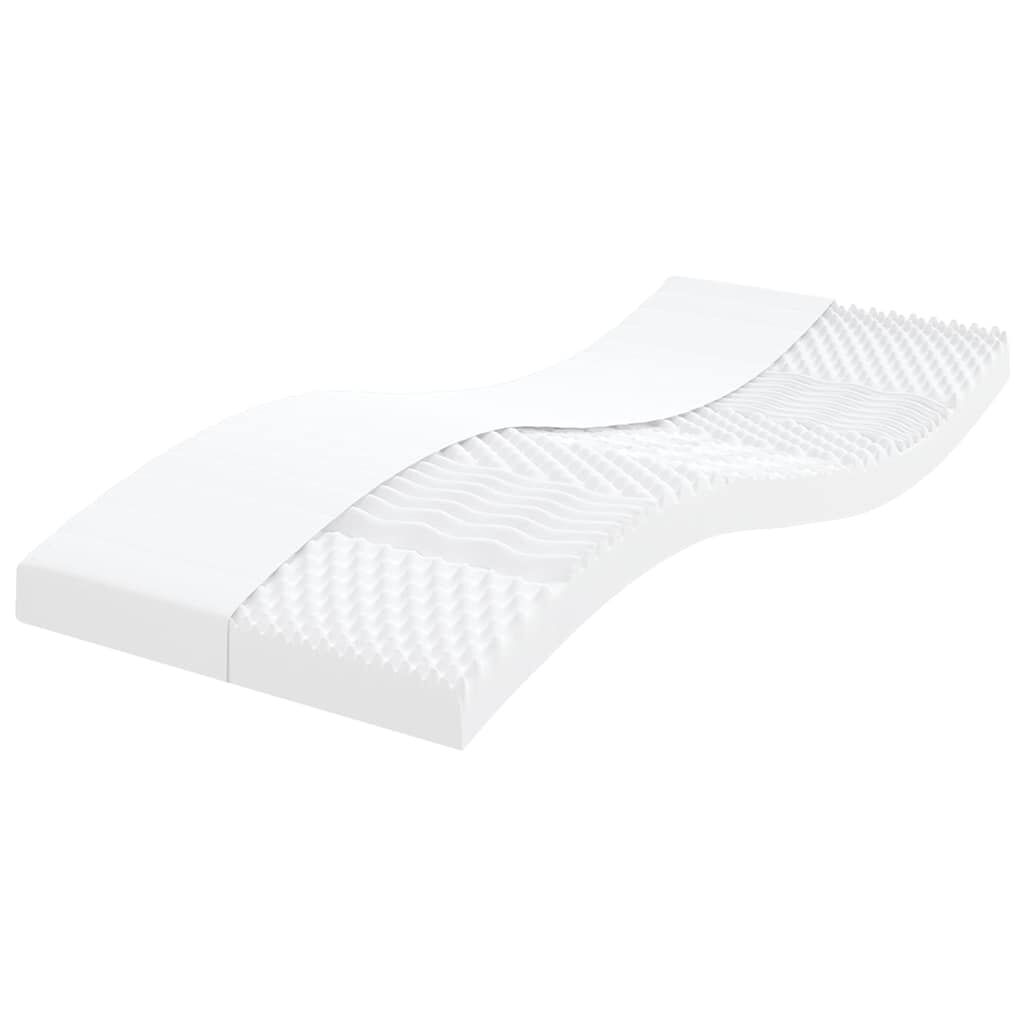 Matelas enfant en mousse 7 zones 80 x 160 cm, épaisseur 10 cm, coloris blanc, photo produit