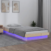 Sommier en pin massif avec LED naturel #Finition_Naturel