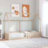 Lit cabane enfant en pin massif, coloris naturel, photo produit #Couleur_Naturel