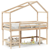 Lit cabane surélevé modèle B #Modèle_Modèle B