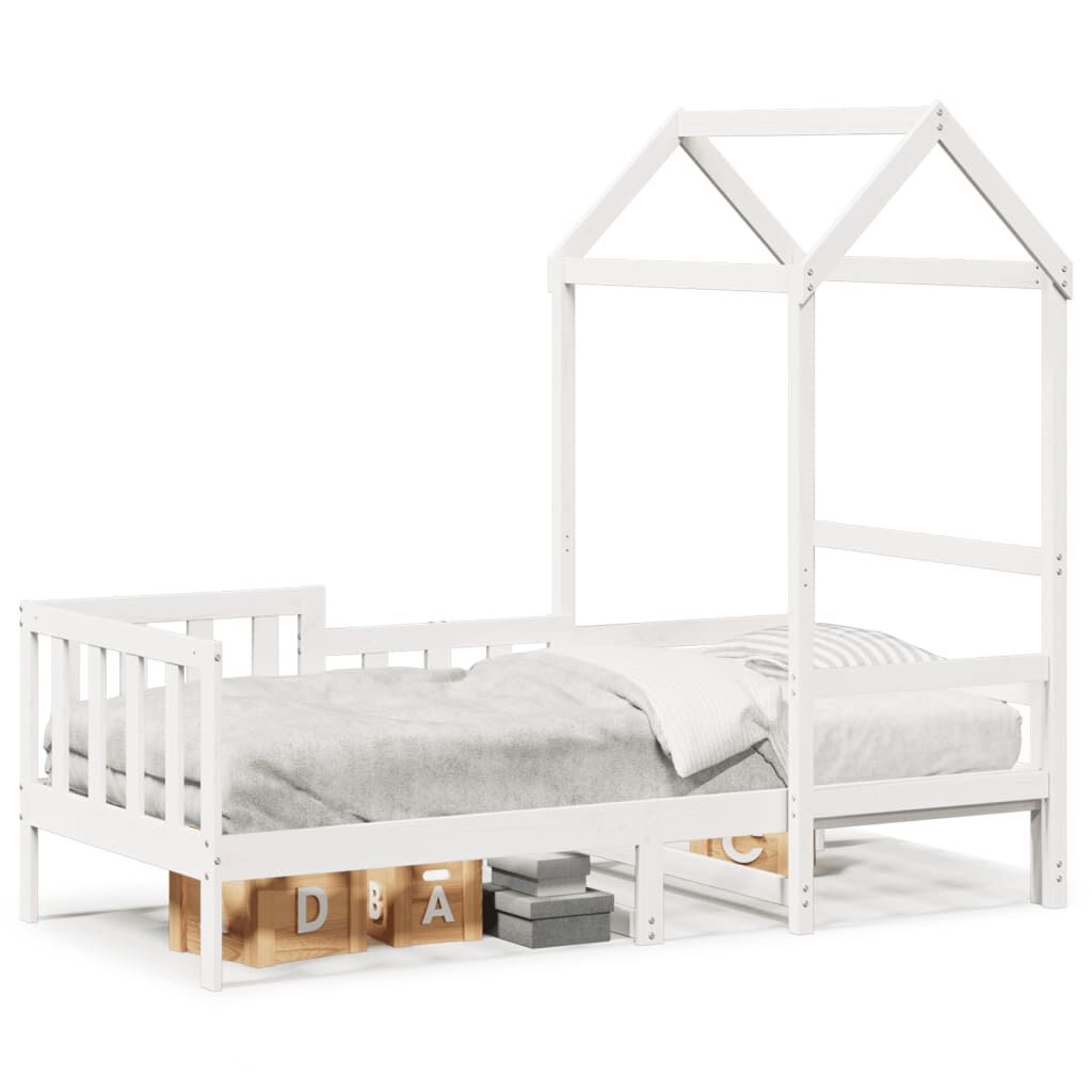 Lit de jour cabane avec toit blanc