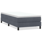 Sommier tapissier en velours gris foncé, grandes longueurs, photo produit, deuxième vue #Couleur_Gris foncé