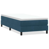 Sommier tapissier en velours bleu foncé, grandes longueurs, photo produit, deuxième vue #Couleur_Bleu foncé