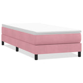 Sommier tapissier en velours rose, grandes longueurs, photo produit, deuxième vue #Couleur_Rose