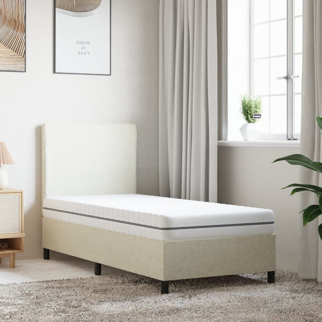 Matelas en mousse confort moyennement doux, coloris blanc, épaisseur 16 cm, autre vue #Couleur_Blanc