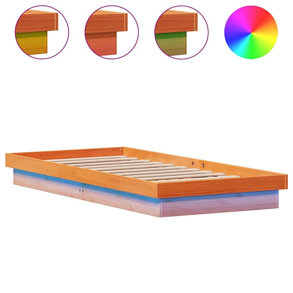 Sommier en pin massif avec LED