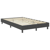 Sommier tapissier en tissu gris #Hauteur_24,5 cm