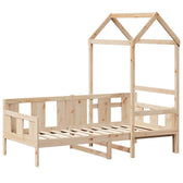 Lit de jour cabane avec toit #Finition_Naturel