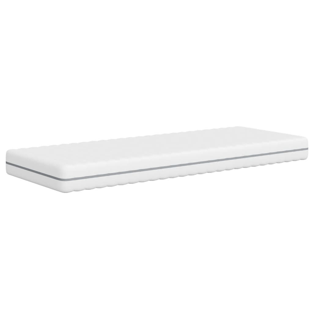 Matelas en mousse confort moyennement doux, coloris blanc, épaisseur 16 cm, vue complémentaire