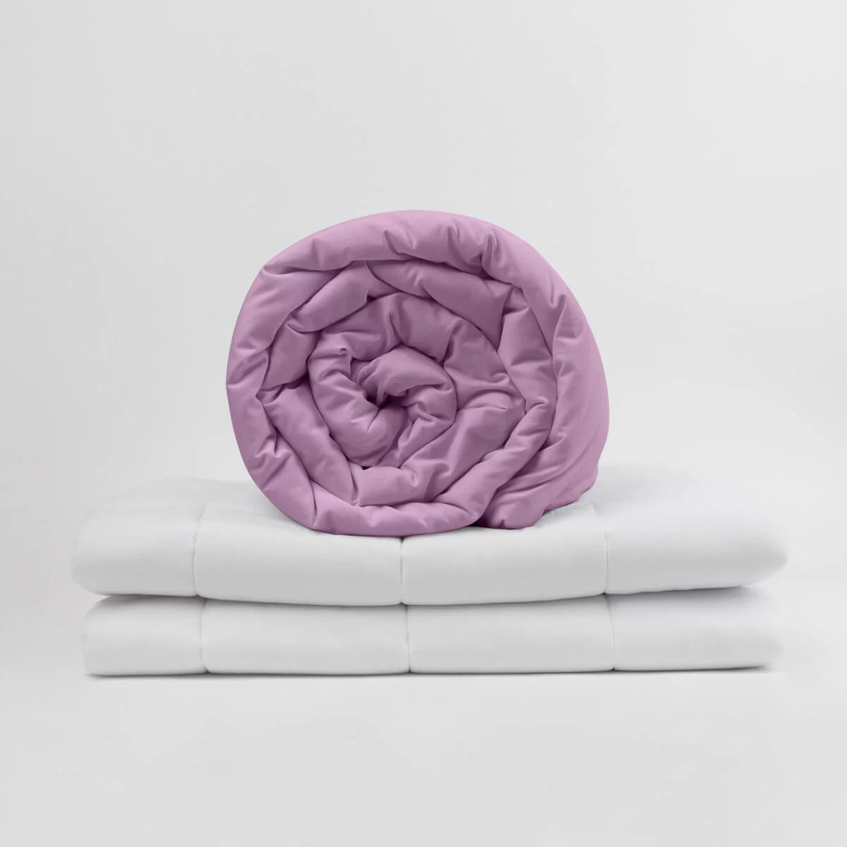 Couverture lestée Gravity Basic, housse coton coloris lavande
