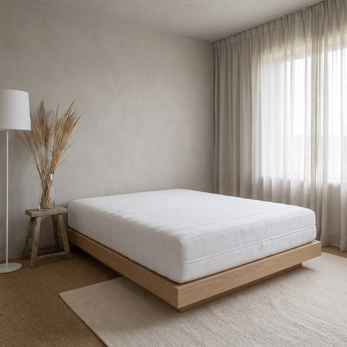 Matelas à ressorts ensachés avec couche de coco 20 cm, chambre de jour