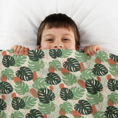 Couverture lestée Balance® Kids à motifs, coloris Monstera brillant #Couleur_Monstera brillant
