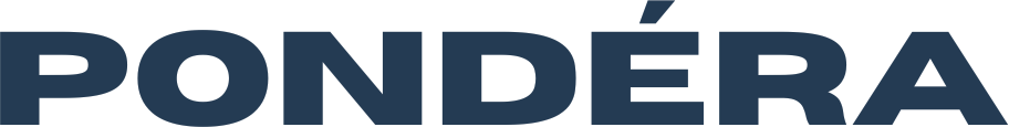 Logotype Pondéra navy sur fond transparent